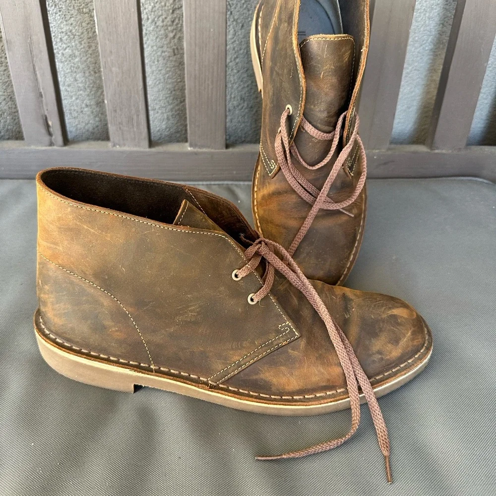 Clarks Brown Leather Chukka Boots